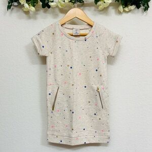 GAP • Neutral Star Sweatshirt Dress with Multicolor Stars